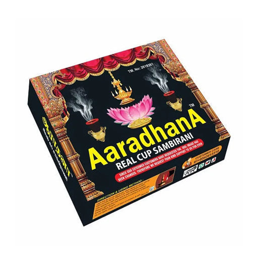 Aradhana Real Cup Sambrani Loban Cup Dhoop - 1 Box Of 12 Loban Cup