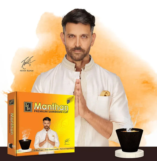 Zed Black Manthan Premium Sambrani Cups for Puja for Everyday Use